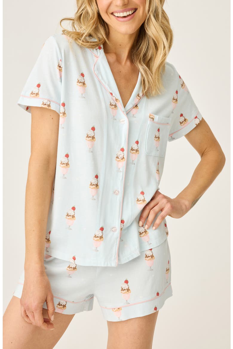 Sundae Best Short Pajamas, Alternate, color, BLUE MIST