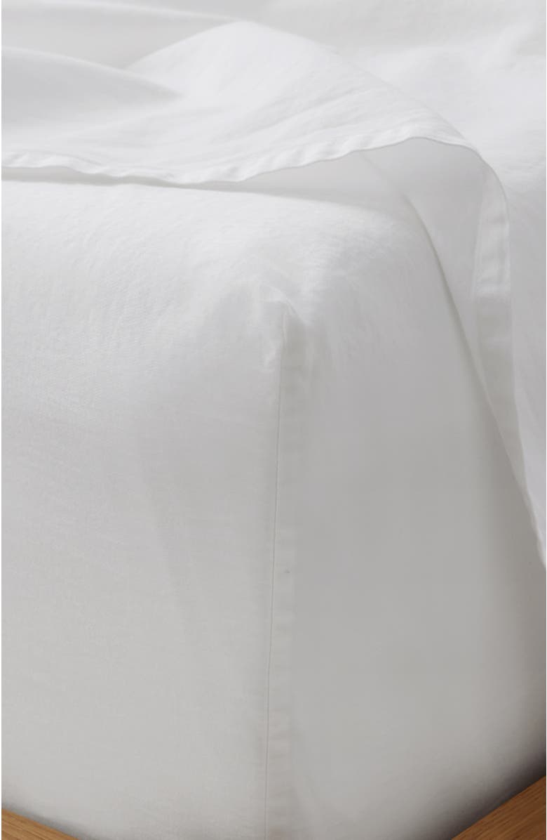 Pact Organic Room Service Sateen Fitted Sheet, Alternate, color, White