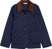 Sporty & Rich Logo Crest Quilted Nylon Jacket