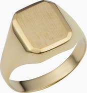 Oradina 10K Gold Duke Signet Bold Ring