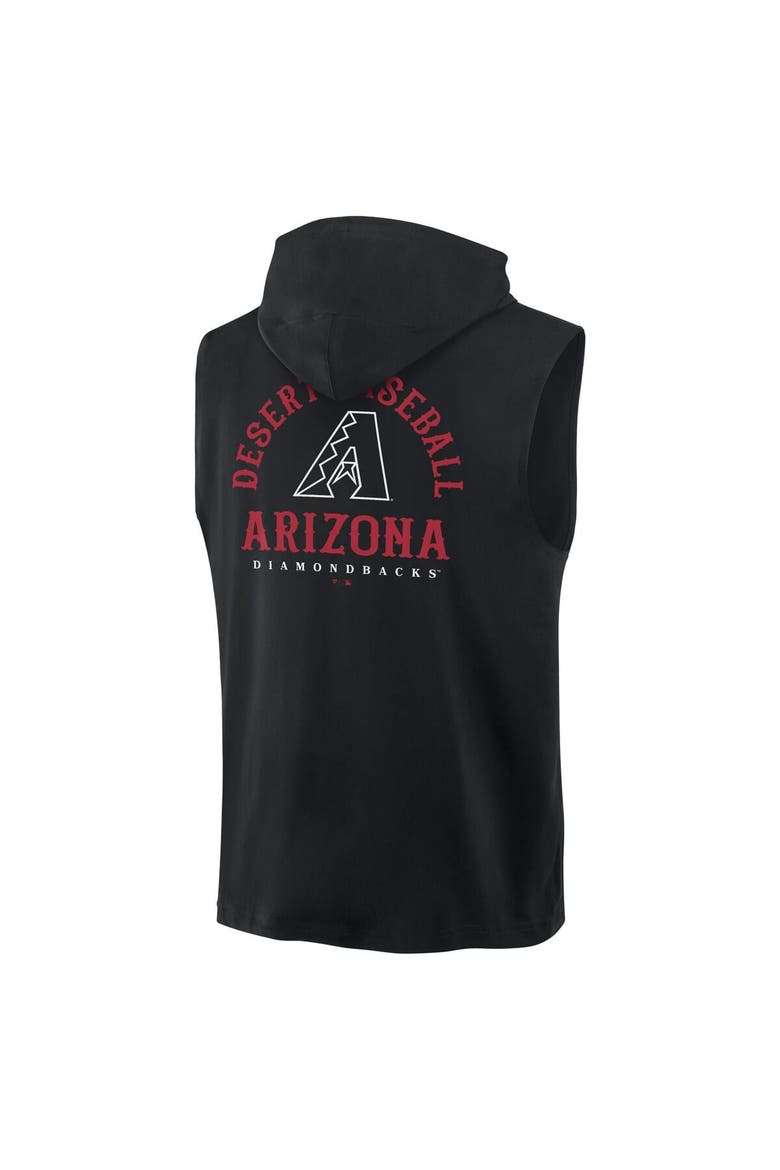 Men's Fanatics Black Arizona Diamondbacks Fire Speed Sleeveless Pullover Hoodie, Alternate, color, Black