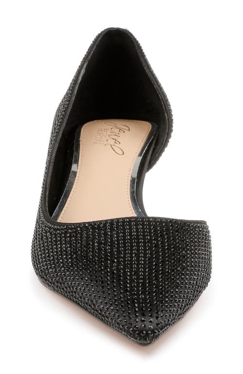 Jewel Badgley Mischka Teegan Half D'orsay Pointed Toe Kitten Heel Pump