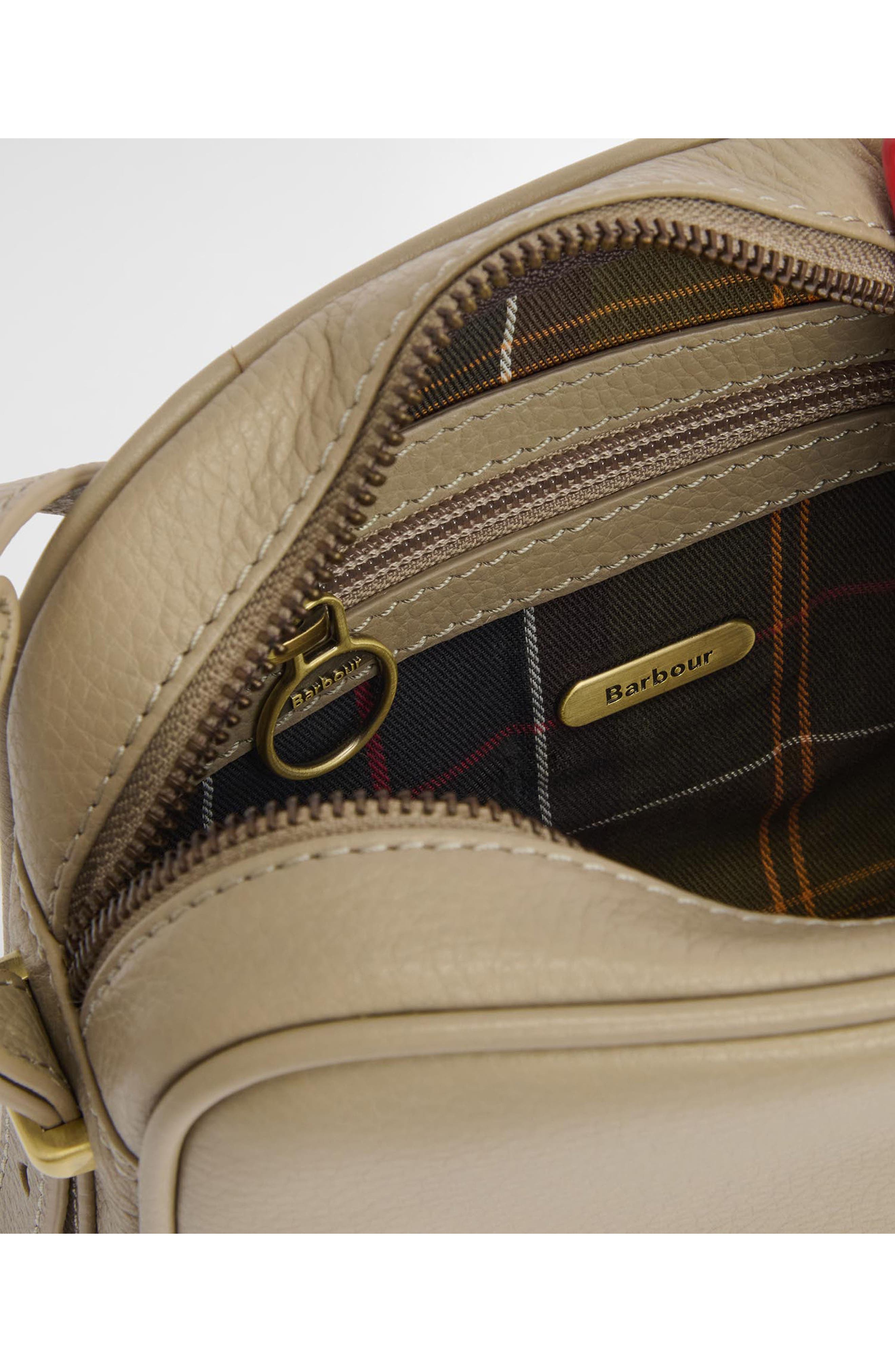 Barbour Daphne Leather Crossbody Bag, Alternate, color, Dune