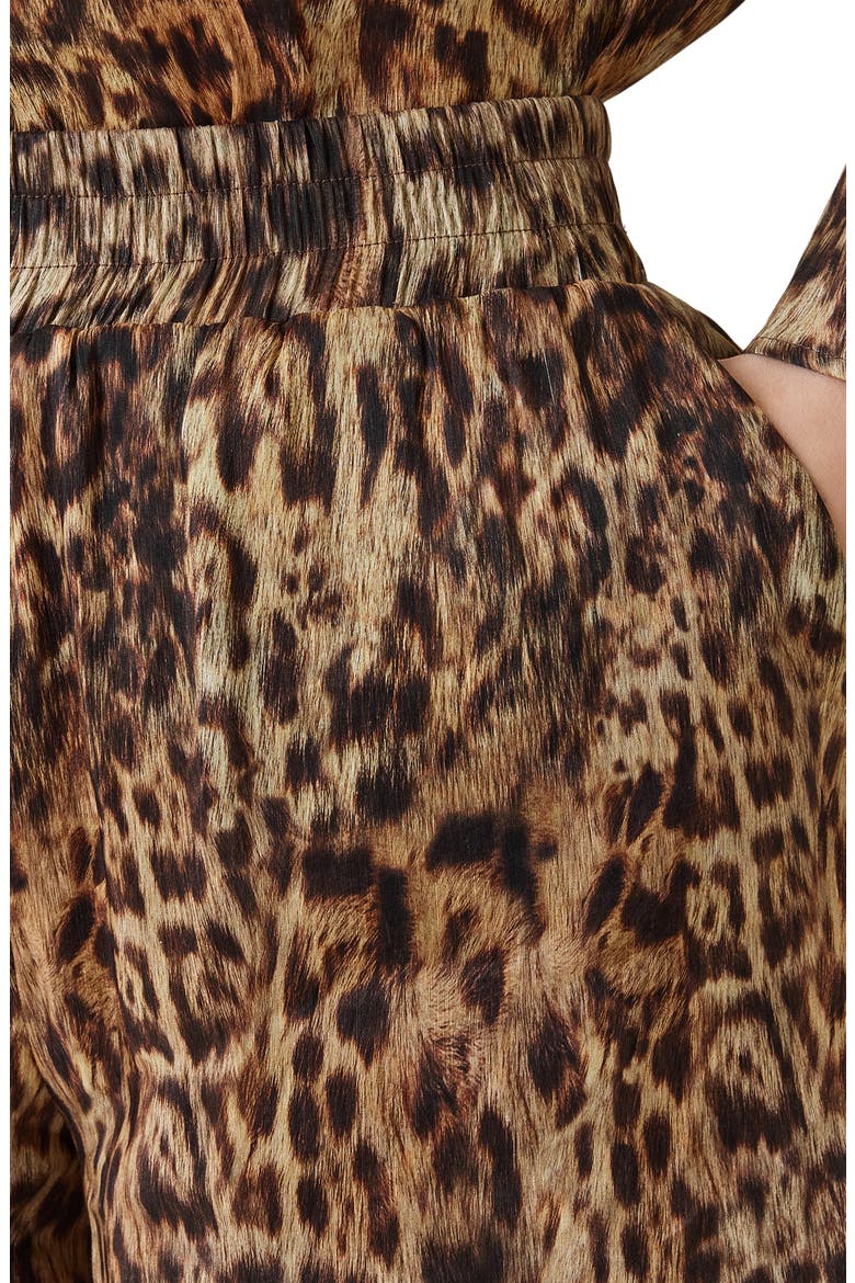 Charli Linen & Silk Shorts, Alternate, color, EVIA GOLDEN BROWN