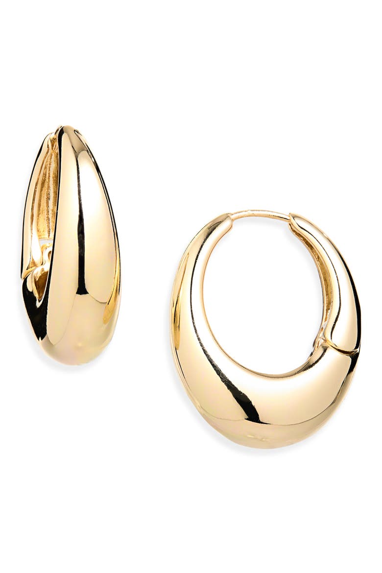 Basket Hoop Earrings, Main, color, GOLD