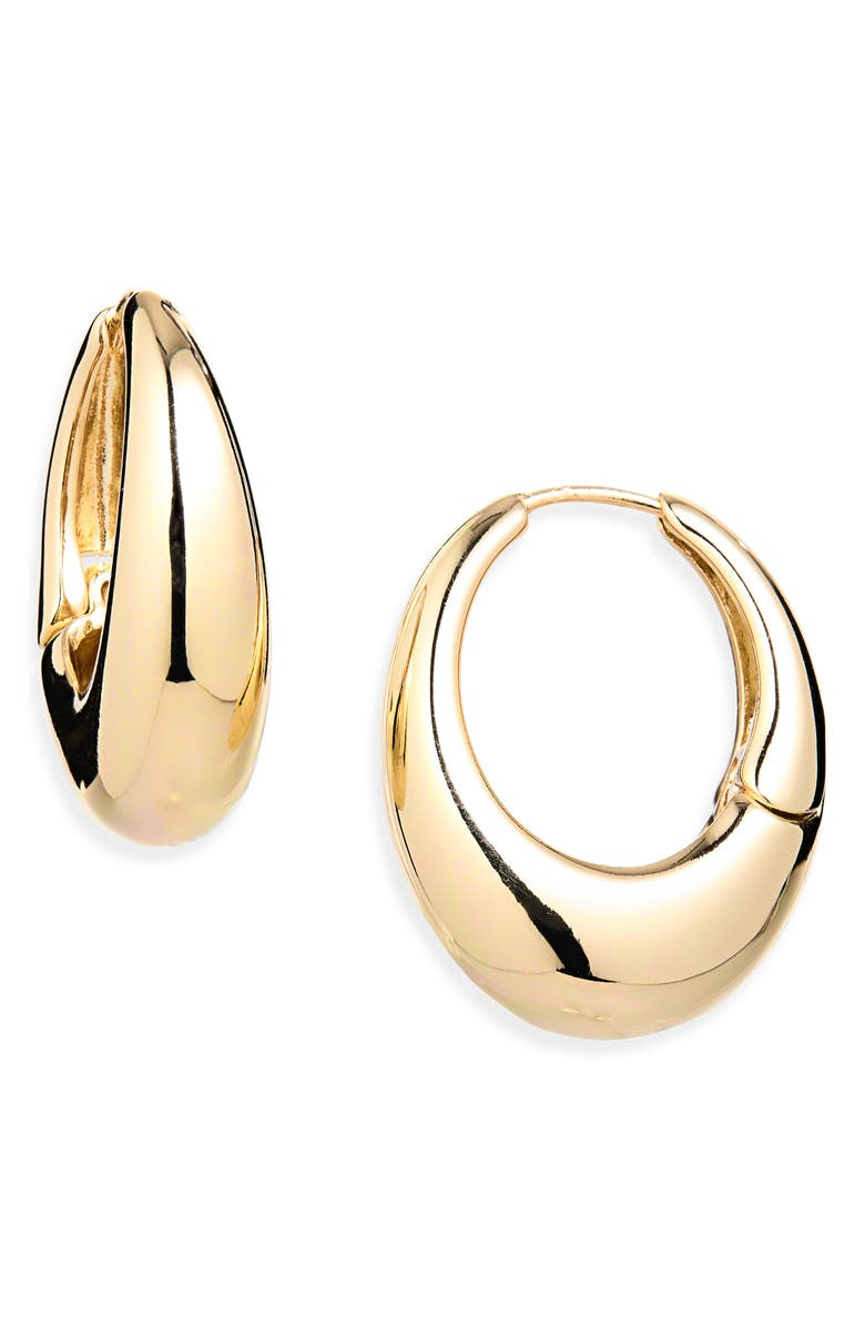Cara Basket Hoop Earrings, Main, color, Gold