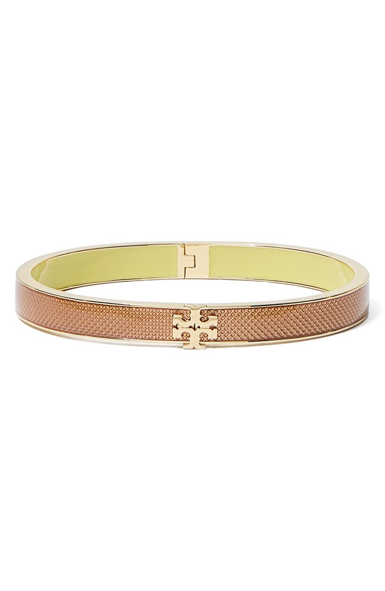 Tory Burch Guilloche Enamel Bracelet, Main, color, Tory Gold / Rose