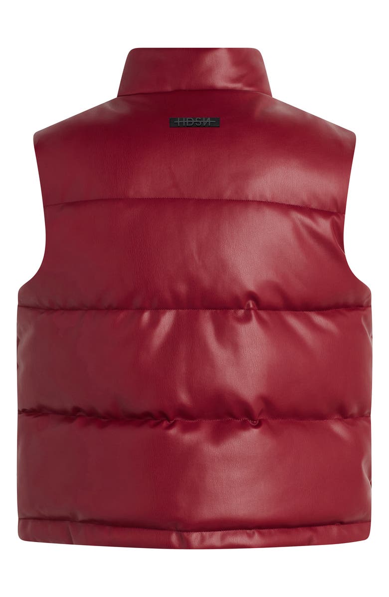 Hudson Jeans Faux Leather Puffer Vest, Alternate, color, 