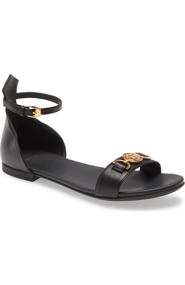 Versace First Line Ankle Strap Sandal, Main, color,