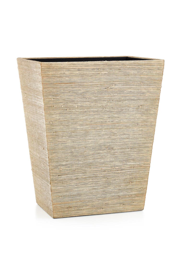 Araba Raffia Waste Basket, Main, color, BEIGE