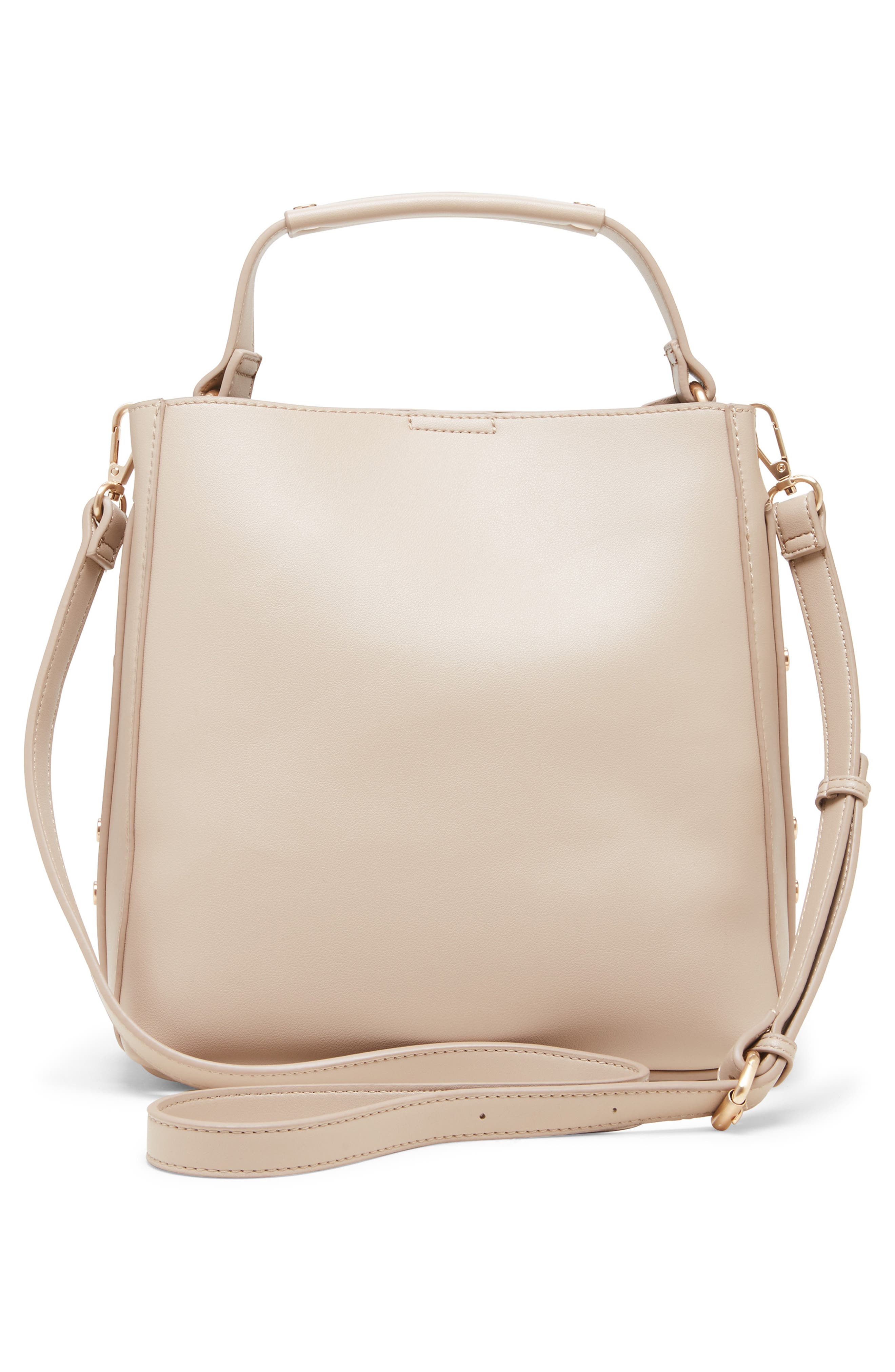 Hingi Faux Leather Shoulder Bag, Alternate, color, NUDE