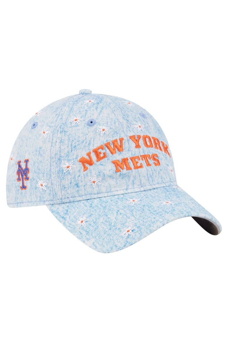 Women's New Era  Light Blue New York Mets Daisy All Over 9TWENTY Adjustable Hat, Main, color, Light Blue