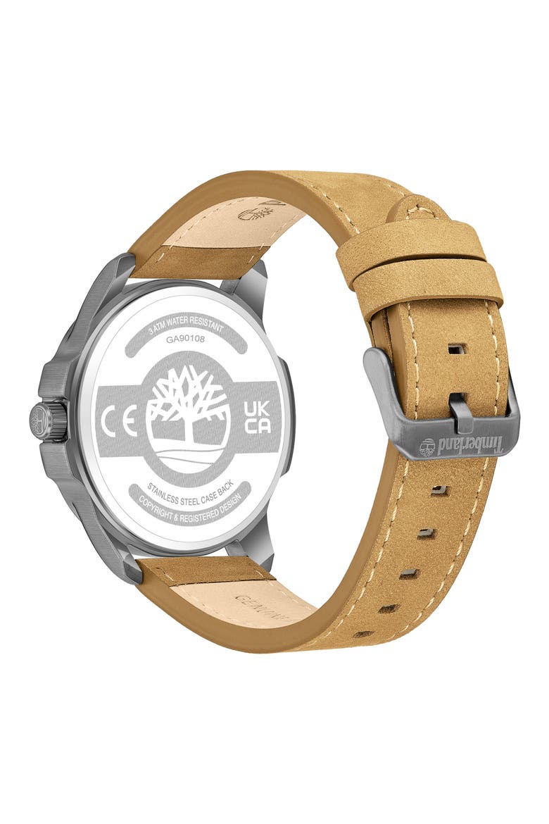 Quartz Analog Watch, Alternate, color, BLUE/ TAN