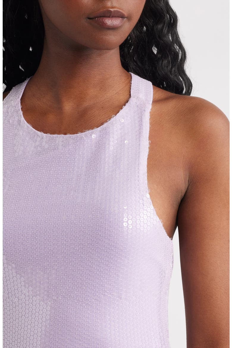 Sequin Sleeveless Gown, Alternate, color, LILAC