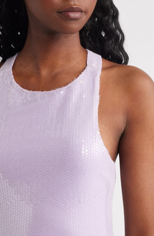 Rare London Sequin Sleeveless Gown In Purple