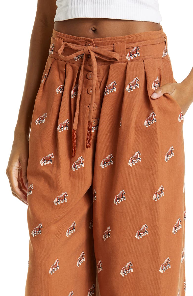 FARM Rio Embroidered Horse Drawstring Pants, Alternate, color,