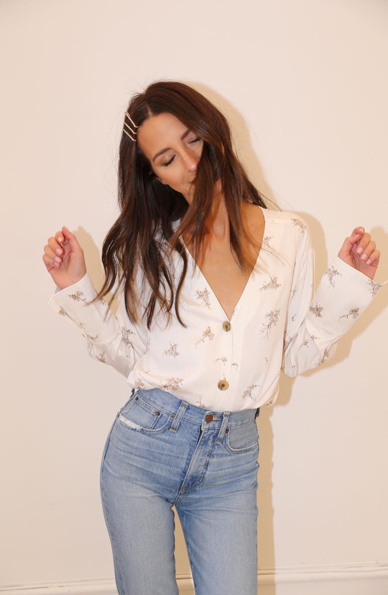 Something Navy Pretty Button Through Top, Alternate, color, 