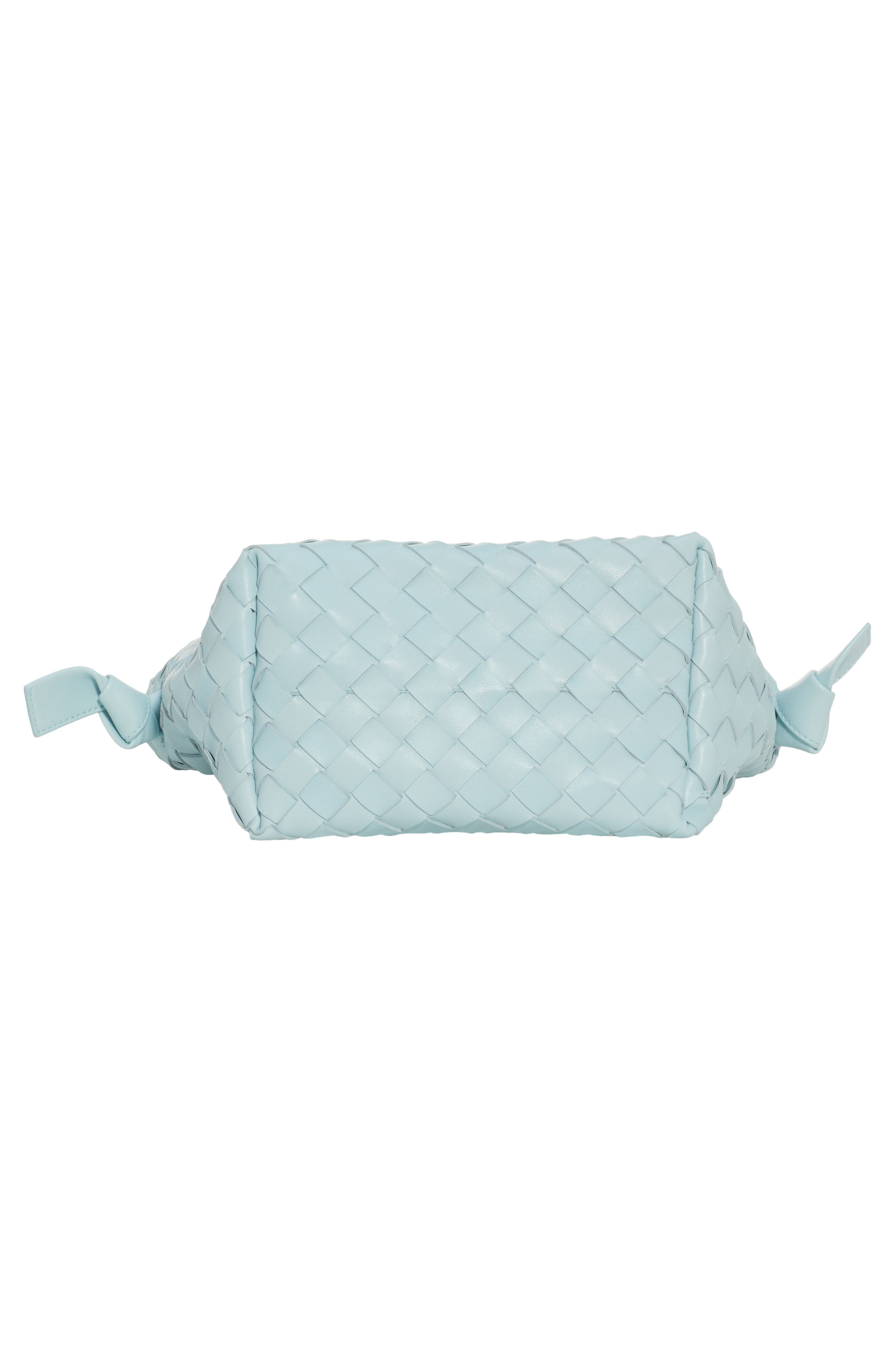 Intrecciato Leather Shoulder Bag, Alternate, color, TEAL WASHED GOLD
