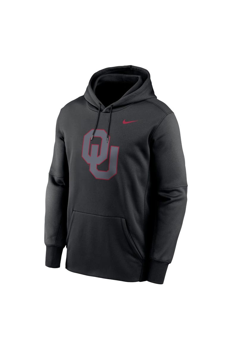 Men's Jordan Brand Black Oklahoma Sooners Color Pop Performance Fleece Pullover Hoodie, Alternate, color, Black
