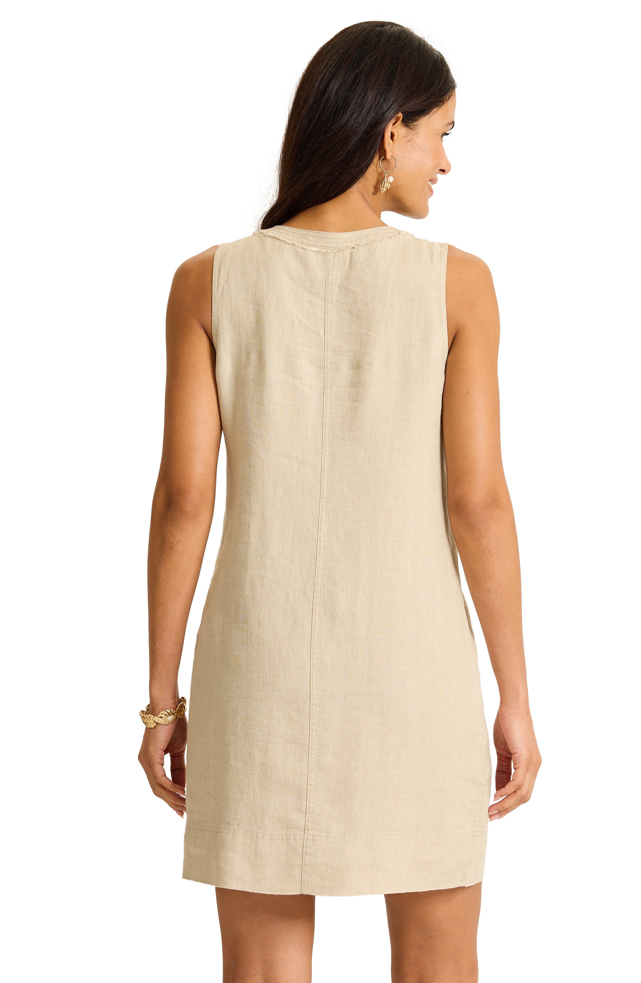 Two Palms Patch Pocket Linen Shift - image 2