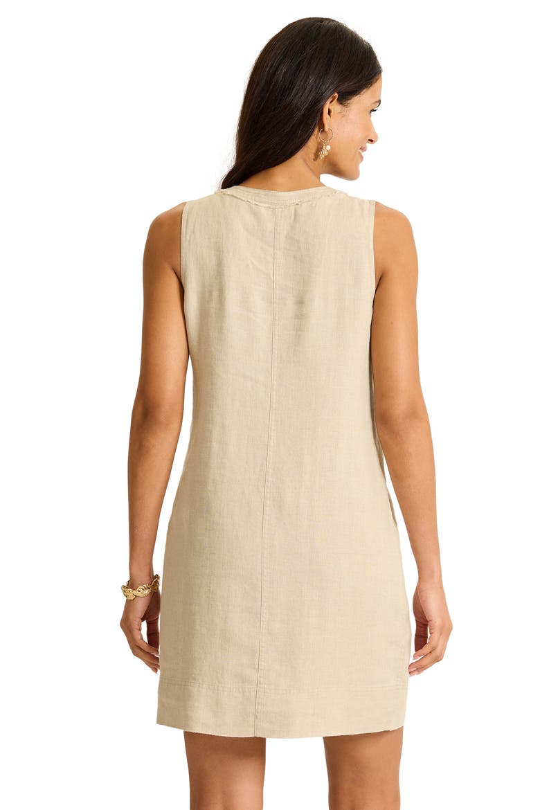 Two Palms Patch Pocket Linen Shift, Alternate, color, NATURAL