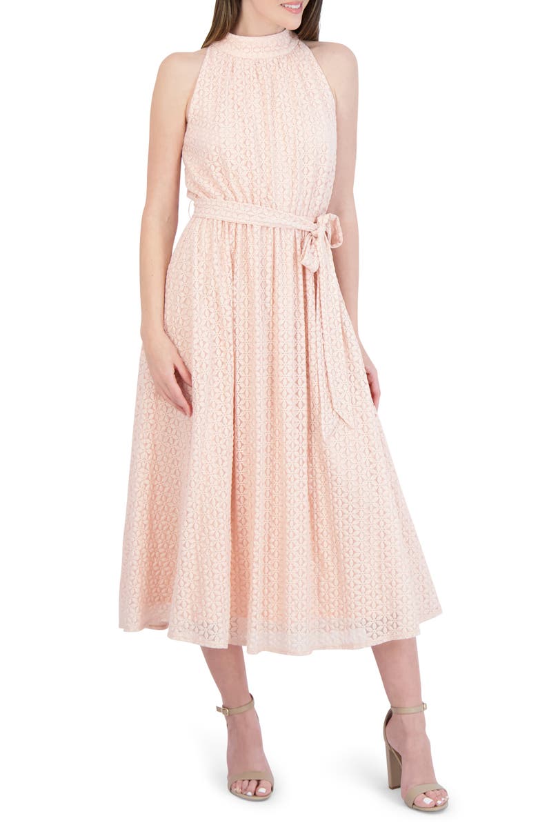 Robbie Bee Mock Neck Midi Dress, Main, color, 