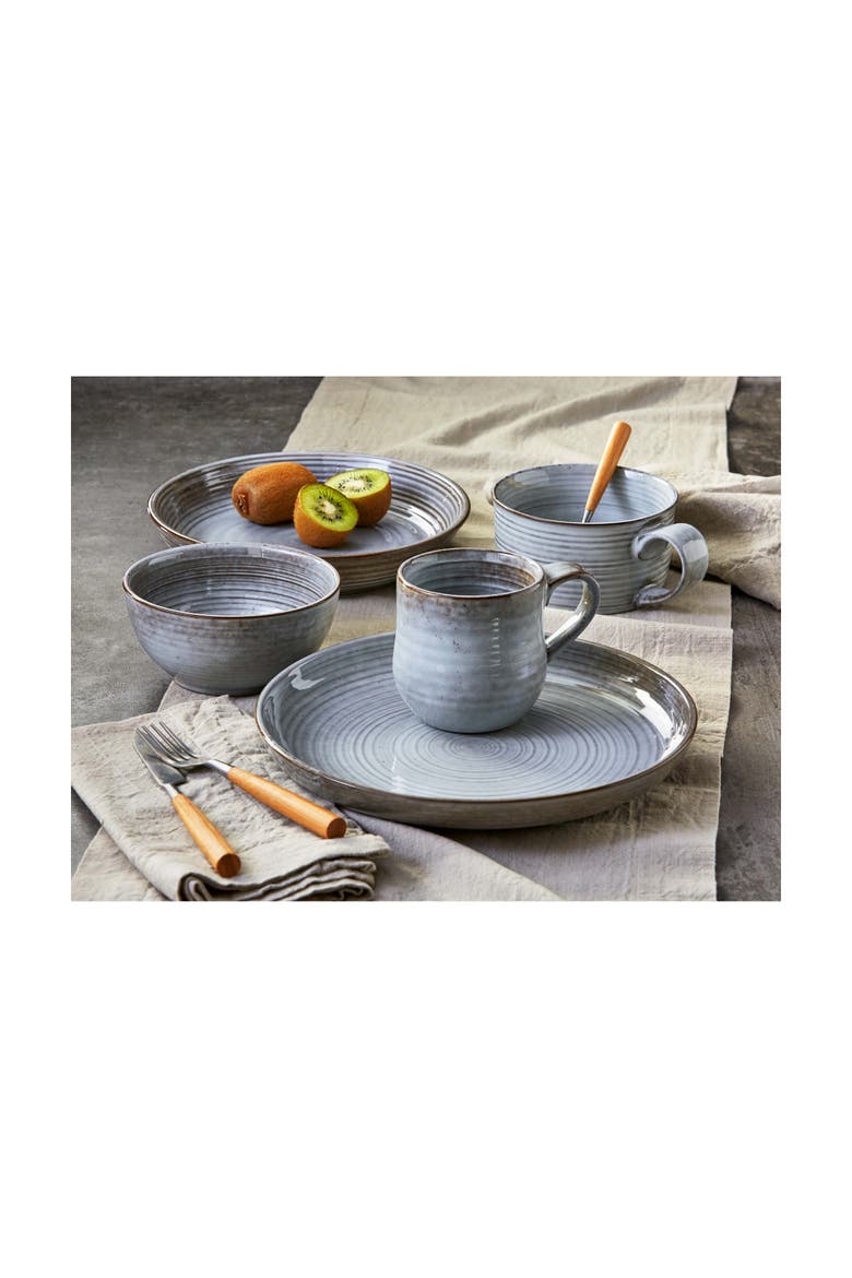 Loft Speckled Reactive Glaze Stoneware Bowl Set of 4 Grey, Alternate, color, Gray