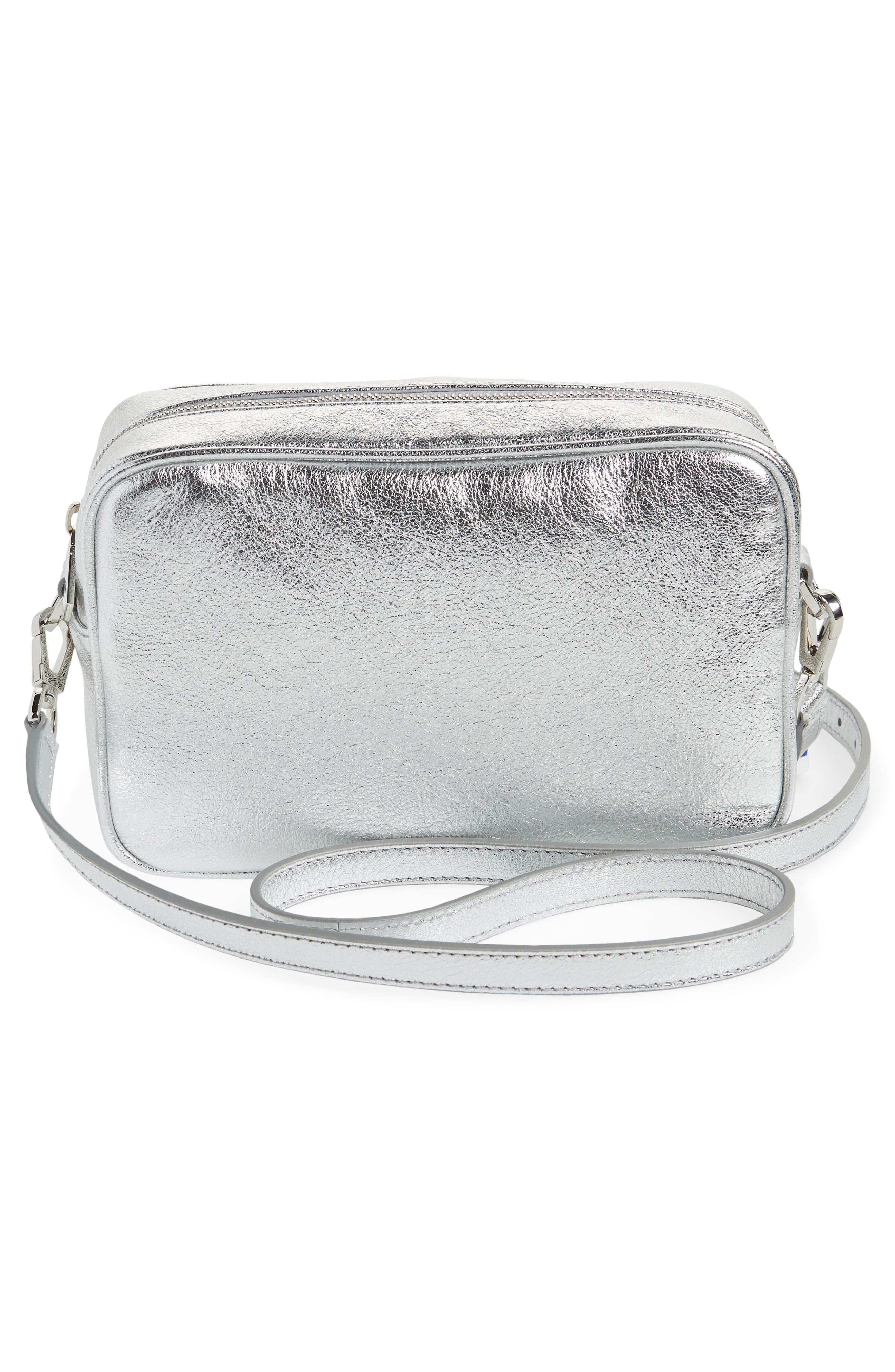 Star Genuine Calf Hair & Leather Camera Bag, Alternate, color, SILVER/ LEO 80742