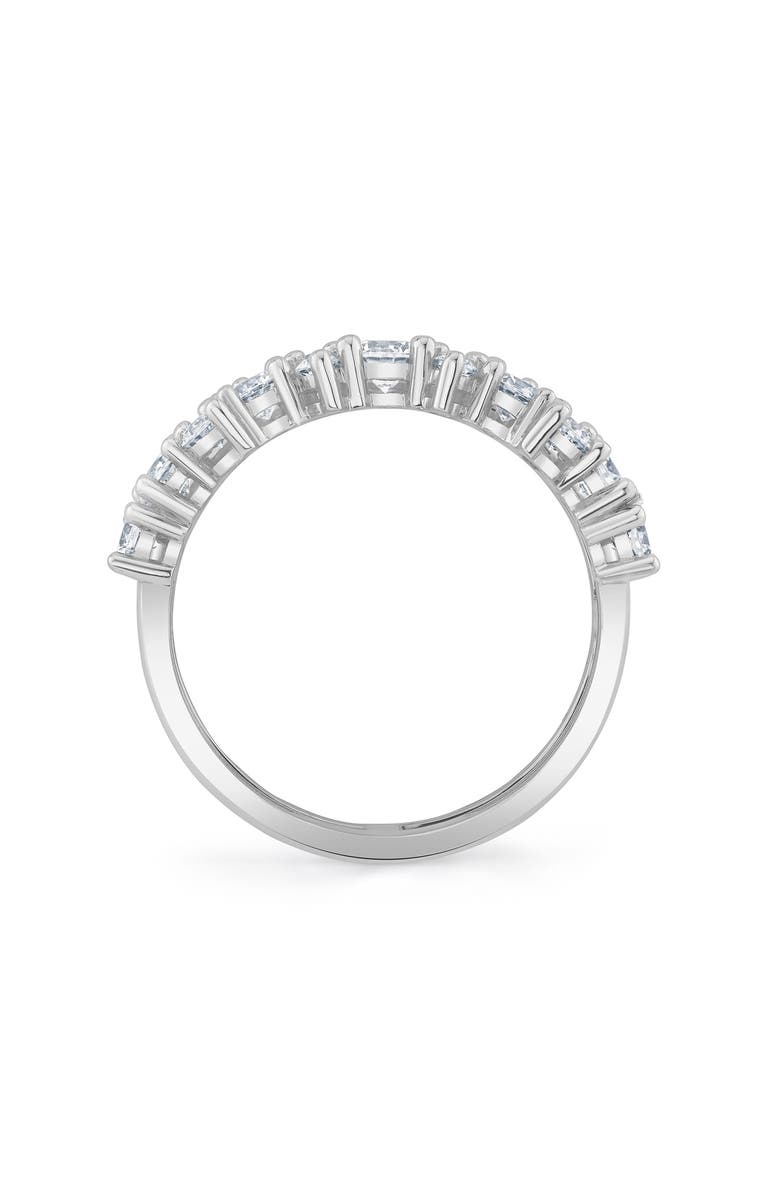 Crislu Cubic Zirconia Double Band Ring, Alternate, color, Pure Platinum / Clear Stone