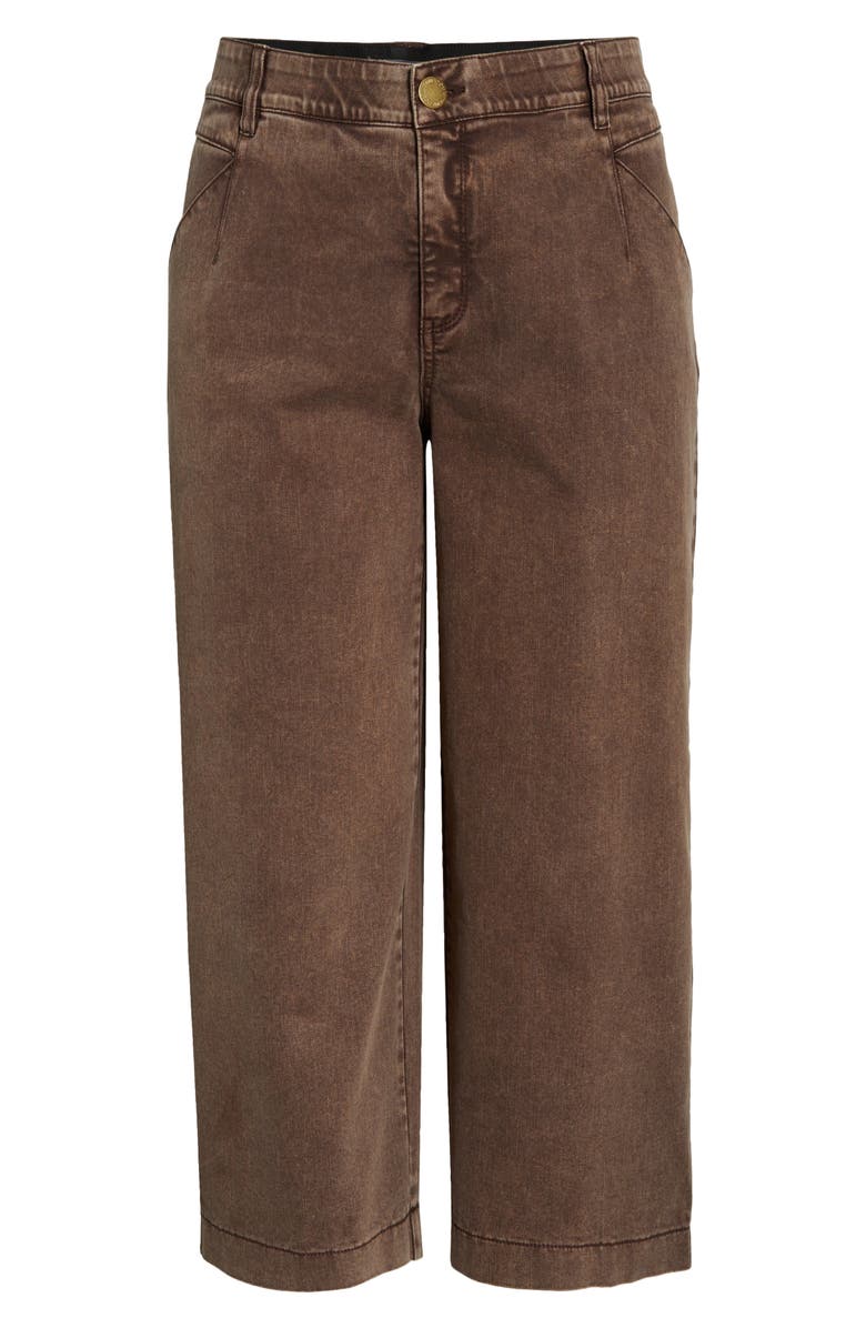 Wit & Wisdom Wyatt Skyrise High Waist Ankle Wide Leg Jeans, Alternate, color, Washed Dark Walnut