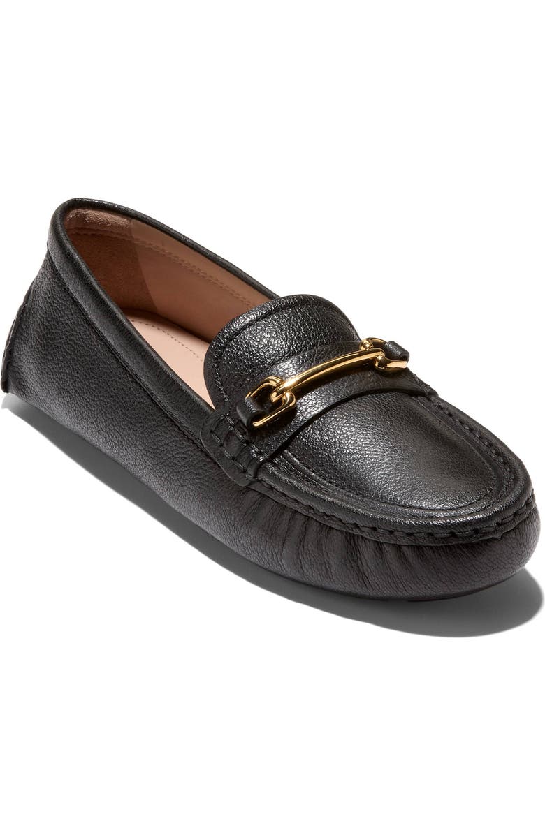 Cole Haan Emeryn Horsebit Driver Loafer, Main, color, Black Leather