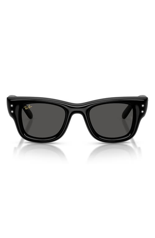 Ray Ban Ray-ban Wayfarer Puffer 47mm Small Square Sunglasses In Black