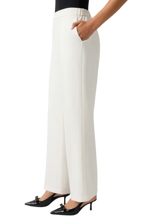Kasper Pleat Front Straight Leg Pants In Vanilla Ice