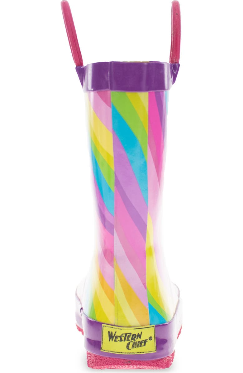 Western Chief Kids' Rainbow Waterproof Rain Boot, Alternate, color,