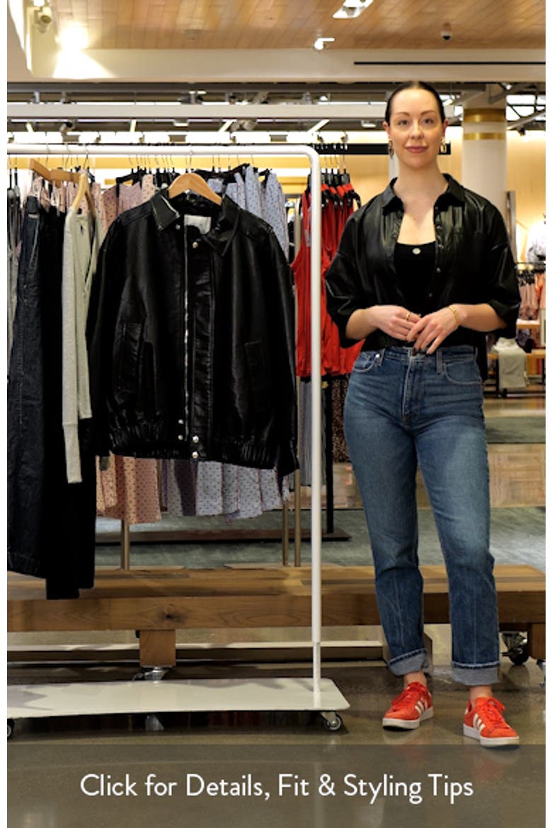 Aston Recycled Leather Bomber Jacket video