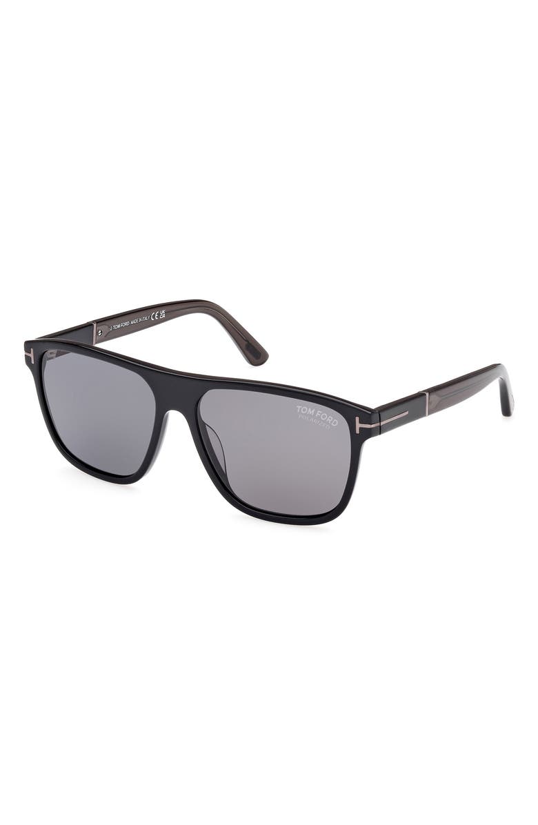 TOM FORD 58mm Polarized Square Sunglasses, Alternate, color,