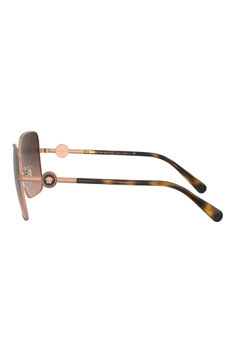 59mm Gradient Square Sunglasses, Alternate, color, GOLD TORT