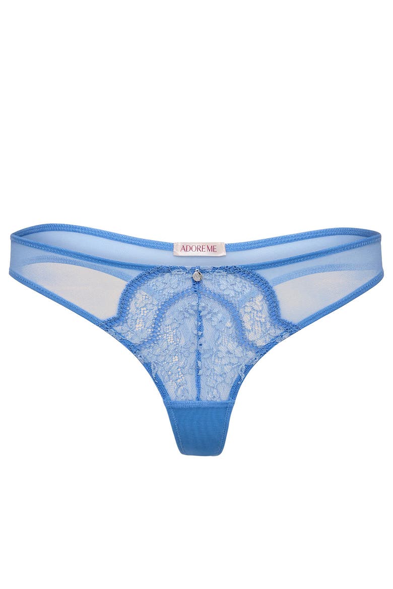 Elea Thong Panties, Alternate, color, Medium blue