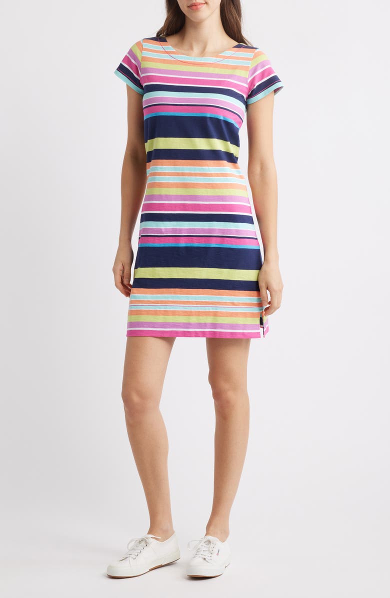 Hatley Nellie Hot Stripes Cotton T-Shirt Dress, Main, color,
