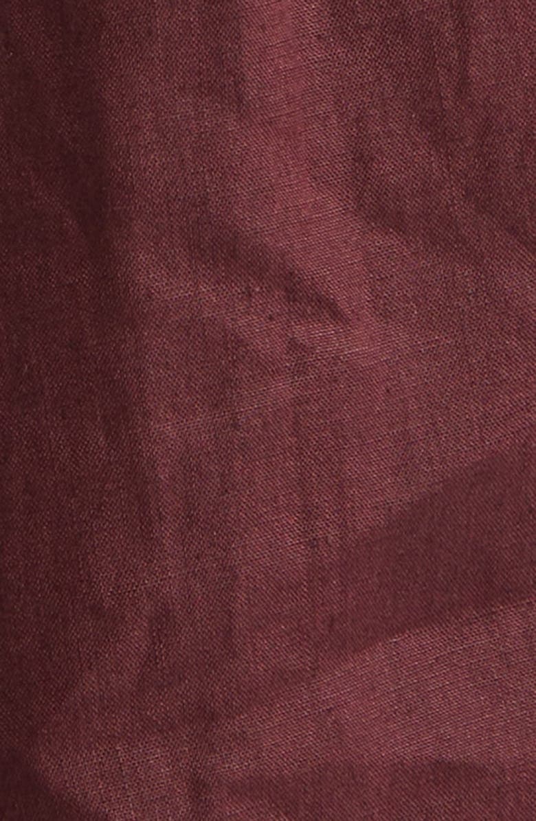 Dolce&Gabbana Pleated Linen Trousers, Alternate, color, M5039 Marrone-Viola Scuro
