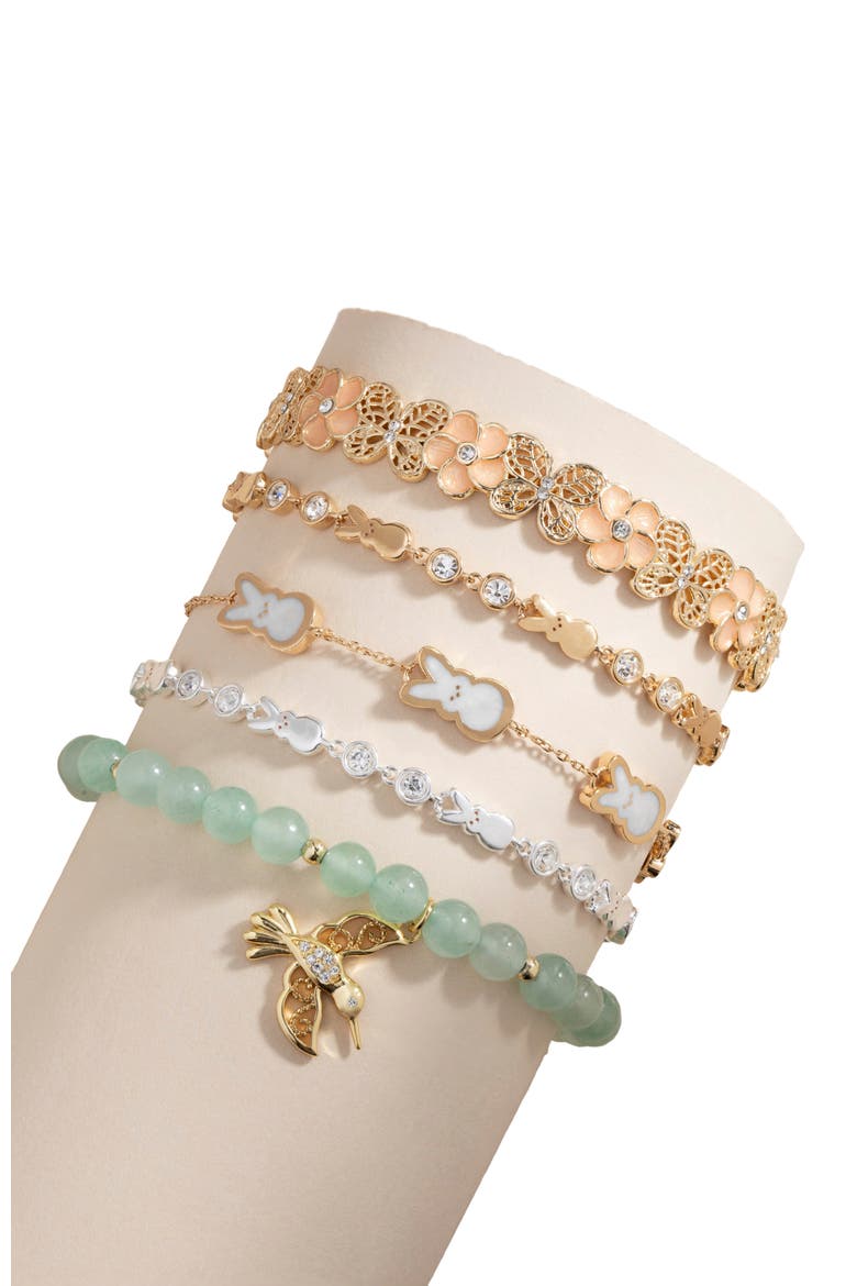 Peeps® Bunny Bolo Bracelet, Alternate, color, Gold