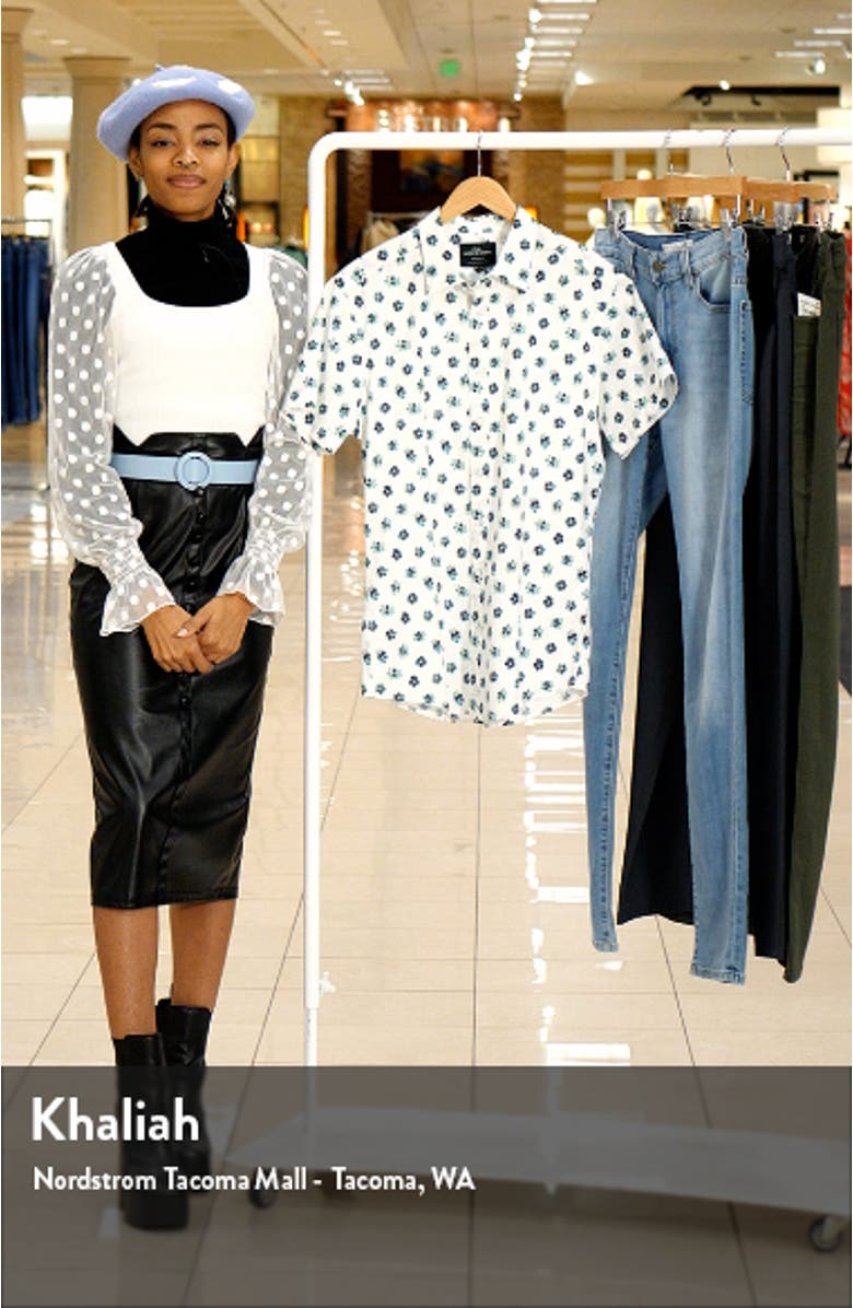 Cobden Grove Sport Fit Floral Short Sleeve Cotton Button-Up Shirt, sales video thumbnail