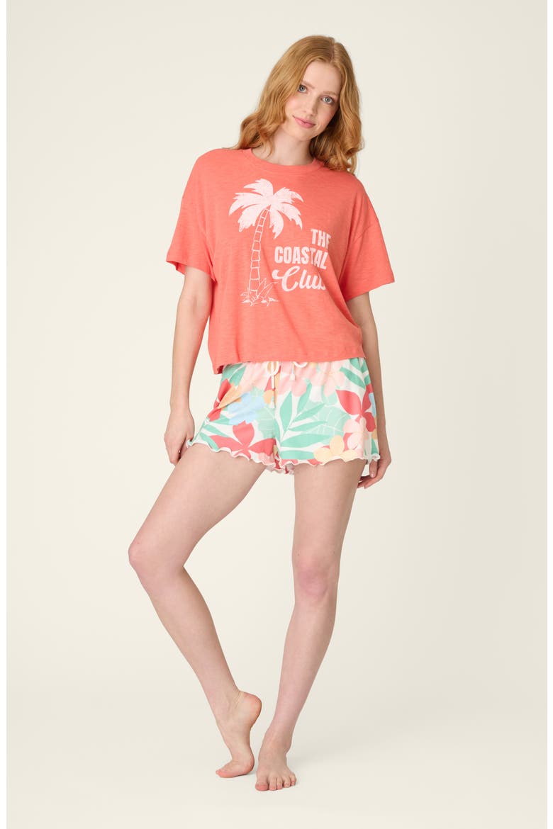 Coastal Club Short Sleeve Graphic T-Shirt, Alternate, color, HOT CORAL