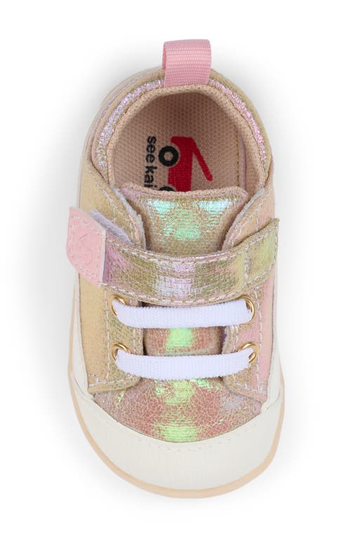 See Kai Run Mini Stevie Shimmer Sneaker In Gold Metallic