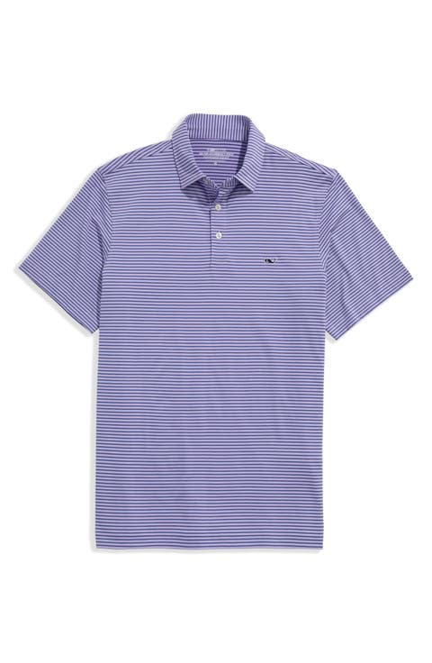 Stripe Sankaty Short Sleeve Performance Polo