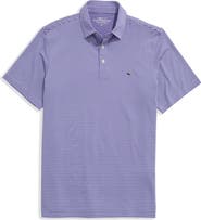 vineyard vines Stripe Sankaty Short Sleeve Performance Polo