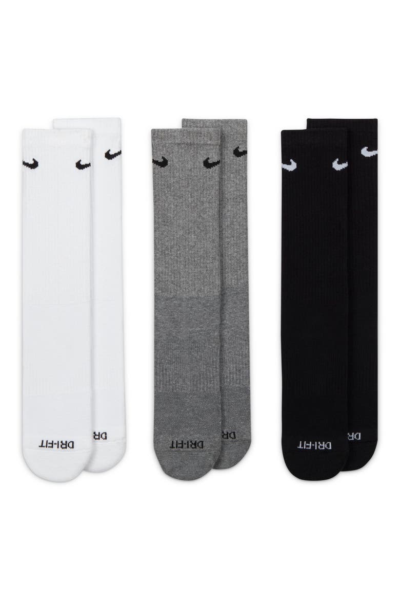 Assorted 3-Pack Everyday Plus Cushion Crew Training Socks, Main, color, MULTI-COLOR 964