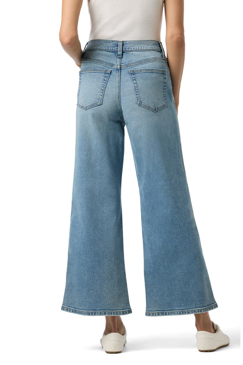 High Waist Wide Leg Ankle Jeans, Alternate, color, PAMPINEA