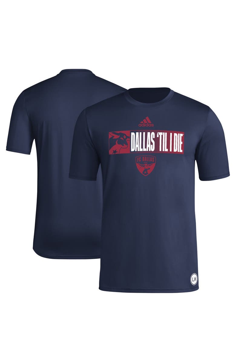 adidas Men's adidas Navy FC Dallas 2024 Jersey Hook AEROREADY T-Shirt, Main, color, Navy