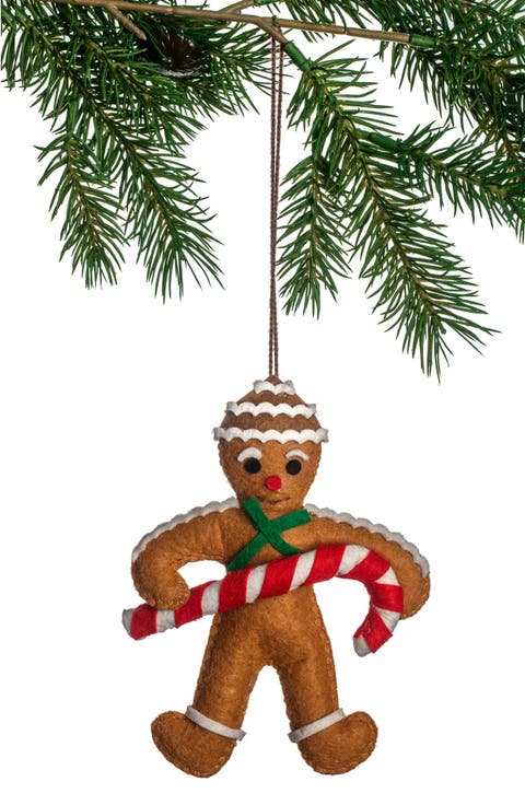 Handmade Gingerbread Felt Ornament